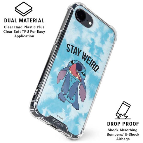 Disney Lilo and Stitch Stay Weird iPhone 16e Clear Case