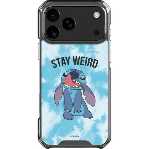 Disney Lilo and Stitch Stay Weird iPhone 17 Pro Max Clear Case