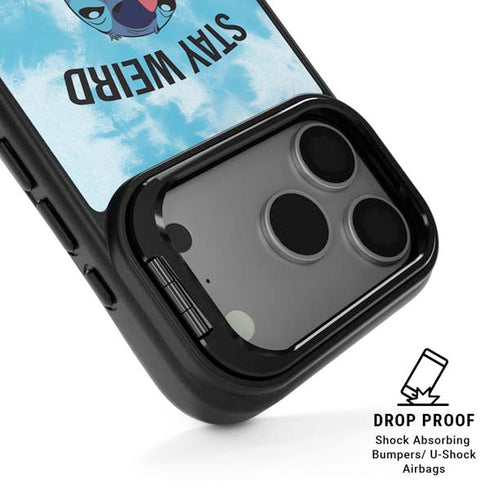 Disney Lilo and Stitch Stay Weird iPhone 17 Pro Max Kickstand Case
