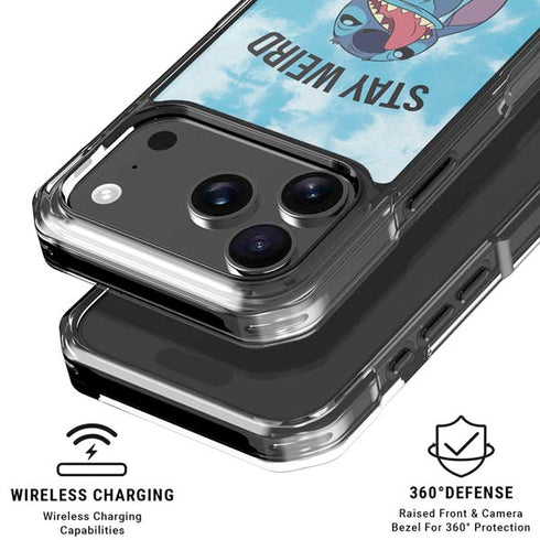 Disney Lilo and Stitch Stay Weird iPhone 18 Pro Clear Case
