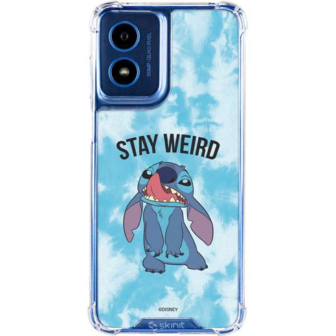 Disney Lilo and Stitch Stay Weird Moto G 5G (2024) Clear Case