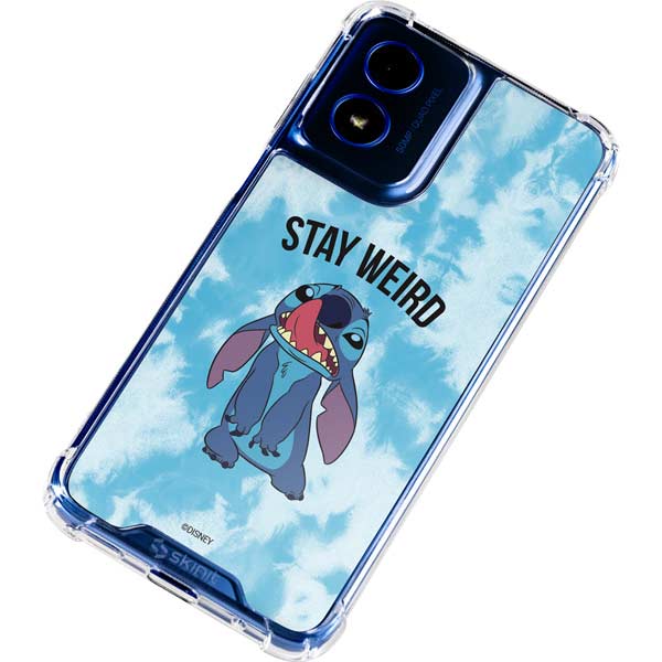 Disney Lilo and Stitch Stay Weird Moto G Play 4G (2024) Clear Case