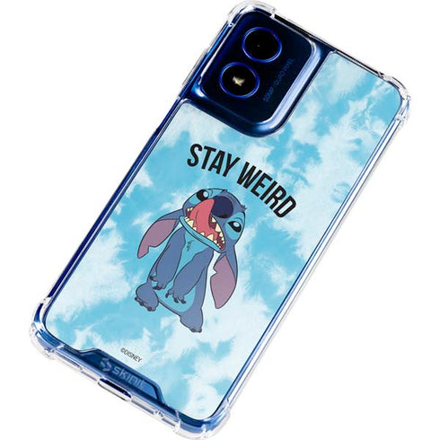 Disney Lilo and Stitch Stay Weird Moto G Play 4G (2024) Clear Case