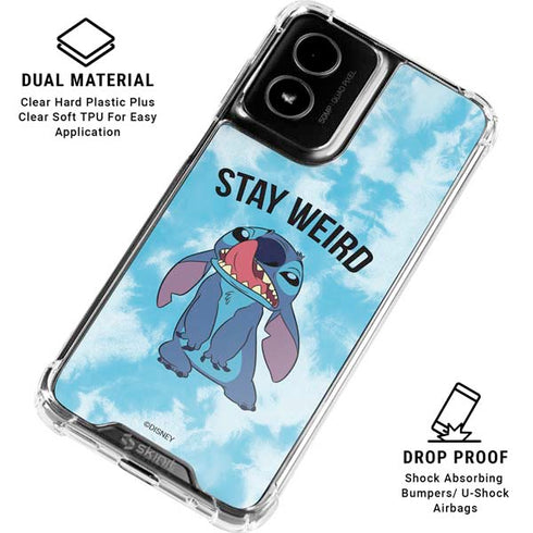 Disney Lilo and Stitch Stay Weird Moto G Power 5G (2024) Clear Case