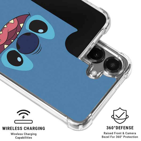 Disney Lilo and Stitch Close Galaxy S26 Clear Case