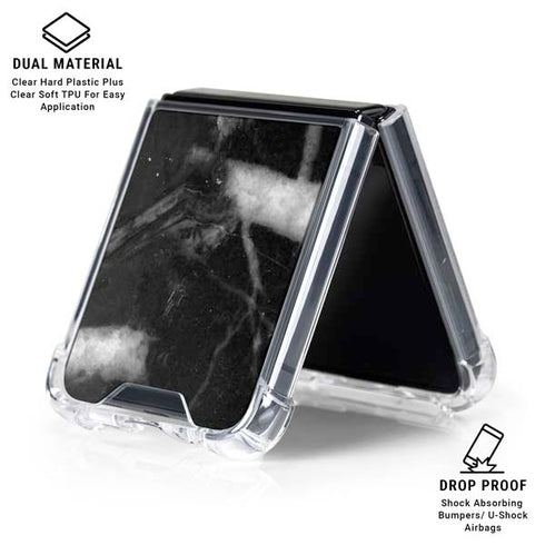 Stone Black Galaxy Z Flip6 Clear Case