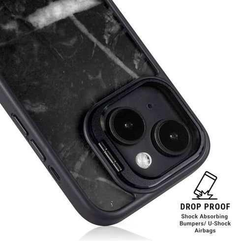 Stone Black iPhone 15 Plus Kickstand Case