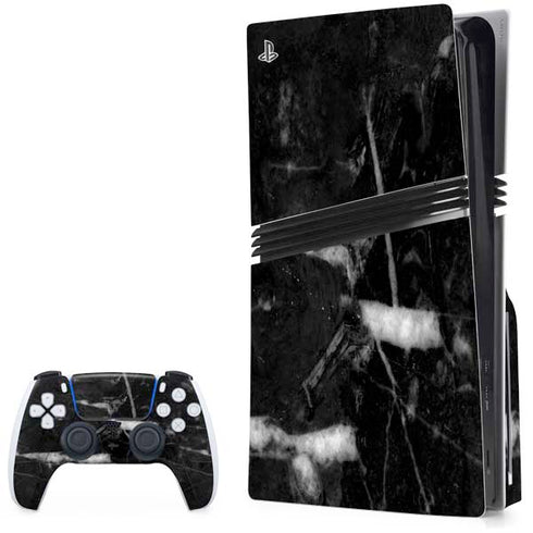 Stone Black PS5 Pro Disk Bundle Skin