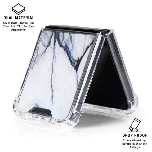 Stone Blue Galaxy Z Flip6 Clear Case