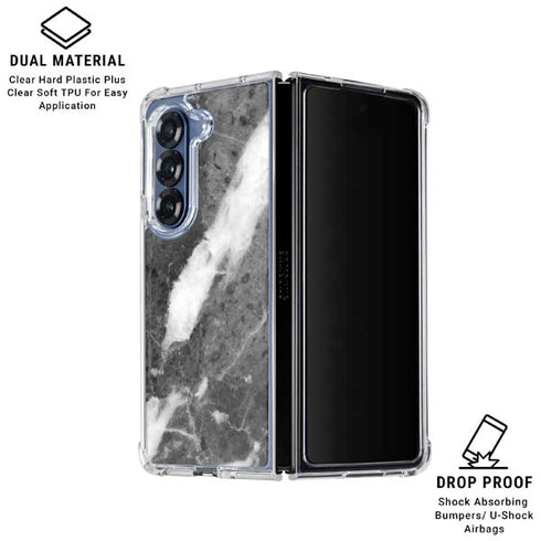 Stone Grey Galaxy Z Fold7 Clear Case