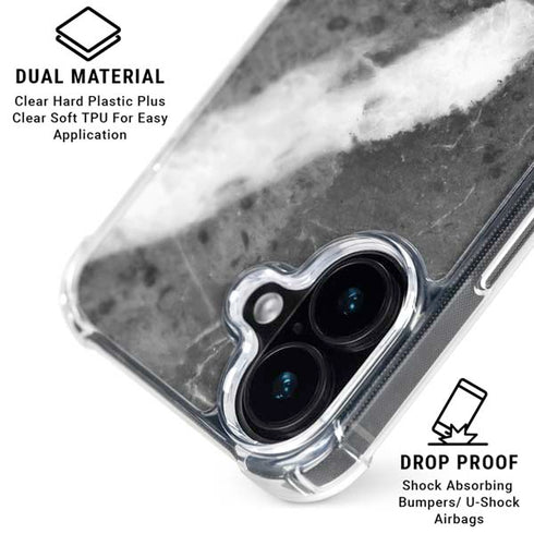 Stone Grey iPhone 16 Clear Case