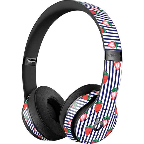 Bouffants and Broken Hearts Strawberries and Stripes Beats Solo 3 Wireless Skin
