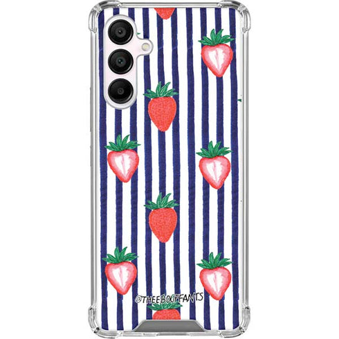 Bouffants and Broken Hearts Strawberries and Stripes Galaxy A16 5G Clear Case