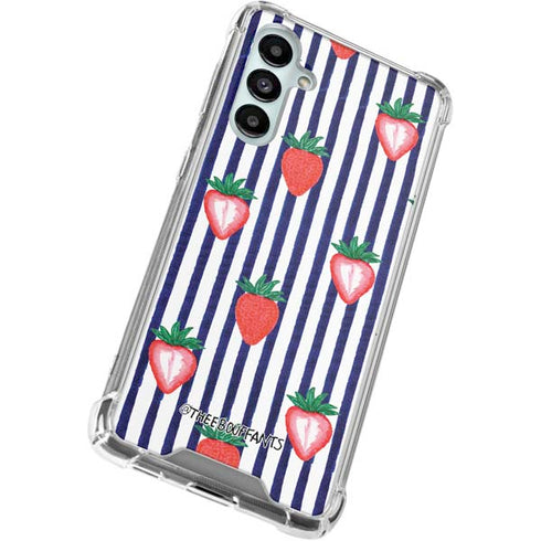 Bouffants and Broken Hearts Strawberries and Stripes Galaxy A16 5G Clear Case