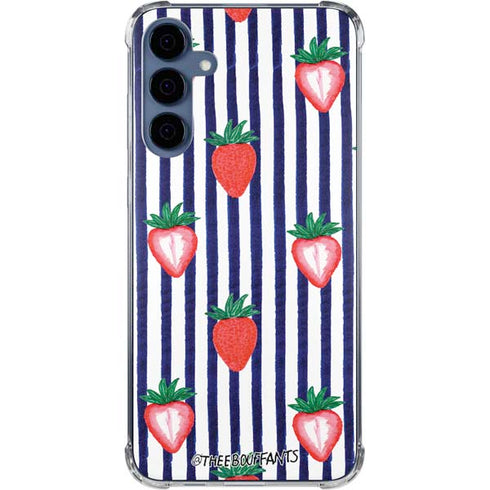Bouffants and Broken Hearts Strawberries and Stripes Galaxy A35 5G Clear Case