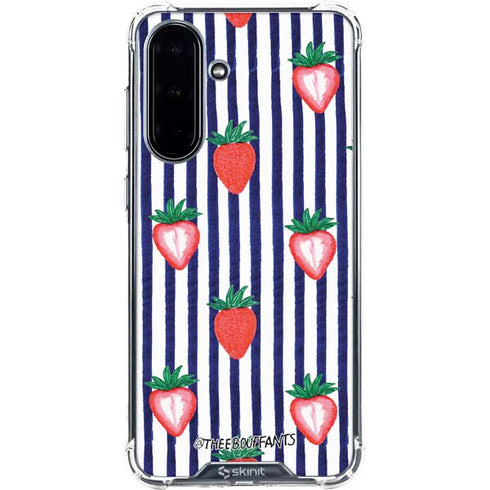 Bouffants and Broken Hearts Strawberries and Stripes Galaxy A36 5G Clear Case