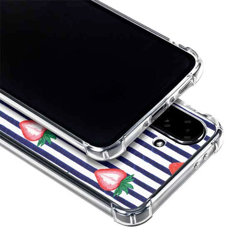 Bouffants and Broken Hearts Strawberries and Stripes Galaxy A36 5G Clear Case