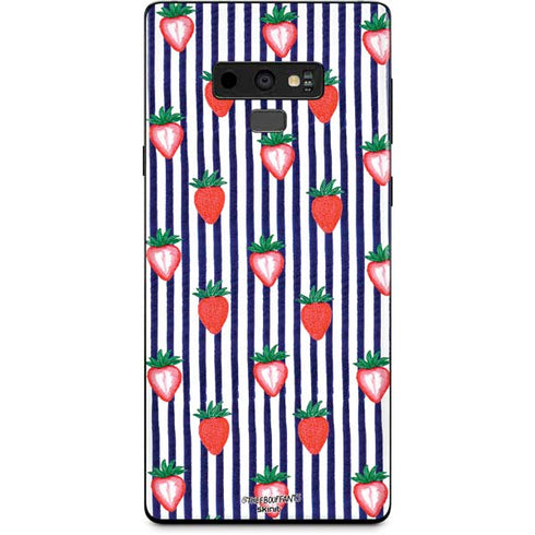 Bouffants and Broken Hearts Strawberries and Stripes Galaxy Note 9 Skin