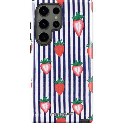 Bouffants and Broken Hearts Strawberries and Stripes Galaxy S23 Ultra Pro Case