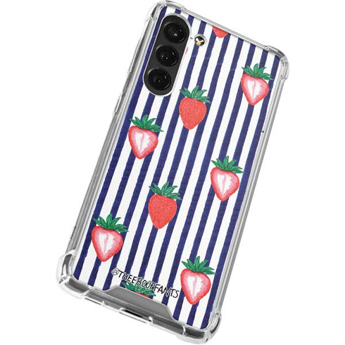 Bouffants and Broken Hearts Strawberries and Stripes Galaxy S24 FE Clear Case