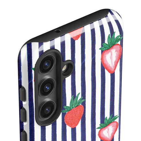 Bouffants and Broken Hearts Strawberries and Stripes Galaxy S25 Impact Case