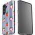 Bouffants and Broken Hearts Strawberries and Stripes Galaxy S25 Plus Impact Case