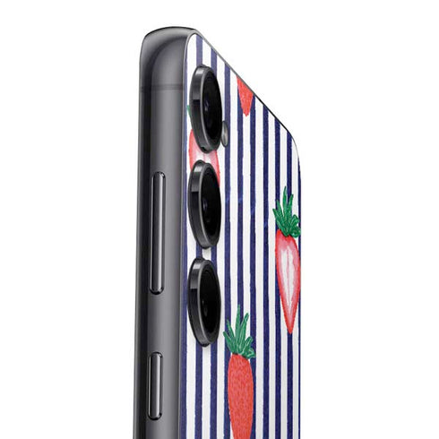 Bouffants and Broken Hearts Strawberries and Stripes Galaxy S25 Plus Skin