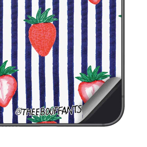 Bouffants and Broken Hearts Strawberries and Stripes Galaxy S25 Skin