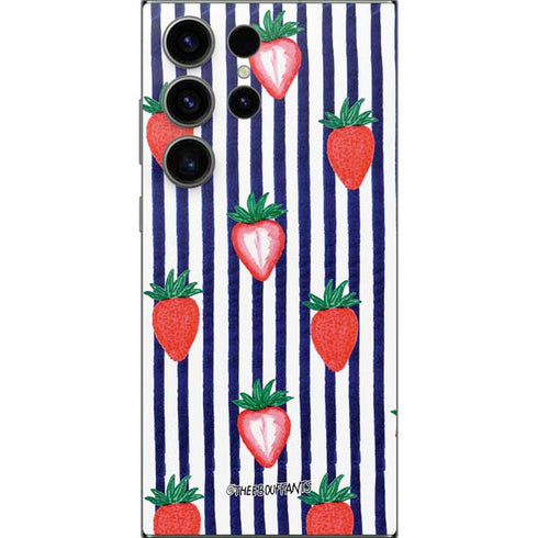 Bouffants and Broken Hearts Strawberries and Stripes Galaxy S24 Ultra Skin