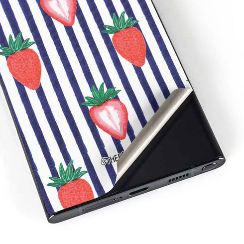 Bouffants and Broken Hearts Strawberries and Stripes Galaxy S24 Ultra Skin
