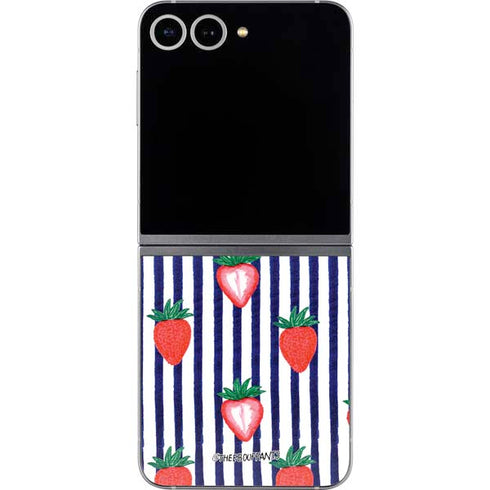 Bouffants and Broken Hearts Strawberries and Stripes Galaxy Z Flip6 Skin