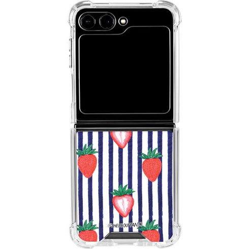 Bouffants and Broken Hearts Strawberries and Stripes Galaxy Z Flip6 Clear Case