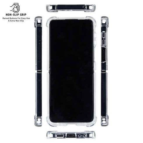 Bouffants and Broken Hearts Strawberries and Stripes Galaxy Z Flip6 Clear Case