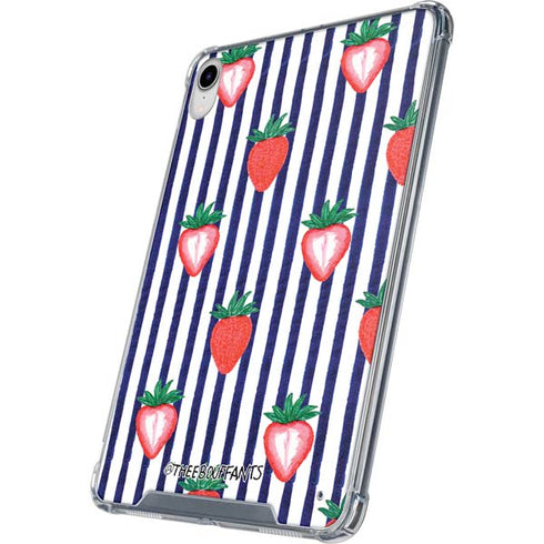 Bouffants and Broken Hearts Strawberries and Stripes iPad 11th Gen (2025) Clear Case