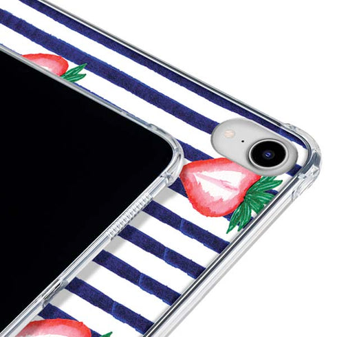 Bouffants and Broken Hearts Strawberries and Stripes iPad 11th Gen (2025) Clear Case
