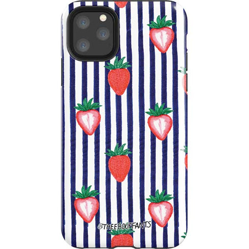 Bouffants and Broken Hearts Strawberries and Stripes iPhone Cases