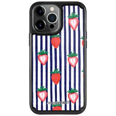 Bouffants and Broken Hearts Strawberries and Stripes iPhone Cases