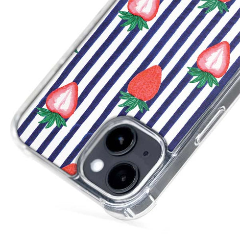 Bouffants and Broken Hearts Strawberries and Stripes iPhone 14 MagSafe Case
