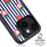 Bouffants and Broken Hearts Strawberries and Stripes iPhone 14 Plus Kickstand Case