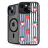 Bouffants and Broken Hearts Strawberries and Stripes iPhone 15 Plus Kickstand Case