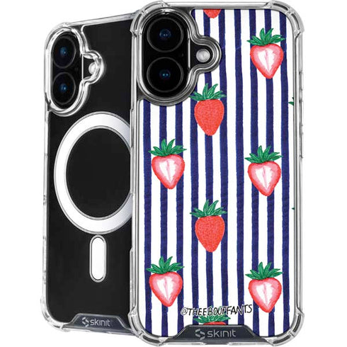 Bouffants and Broken Hearts Strawberries and Stripes iPhone 16 MagSafe Case