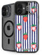 Bouffants and Broken Hearts Strawberries and Stripes iPhone 16 Plus Kickstand Case