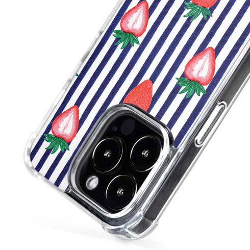 Bouffants and Broken Hearts Strawberries and Stripes iPhone 16 Pro MagSafe Case