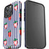 Bouffants and Broken Hearts Strawberries and Stripes iPhone 16 Pro Max Impact Case