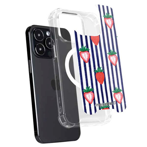 Bouffants and Broken Hearts Strawberries and Stripes iPhone 16 Pro Max MagSafe Case