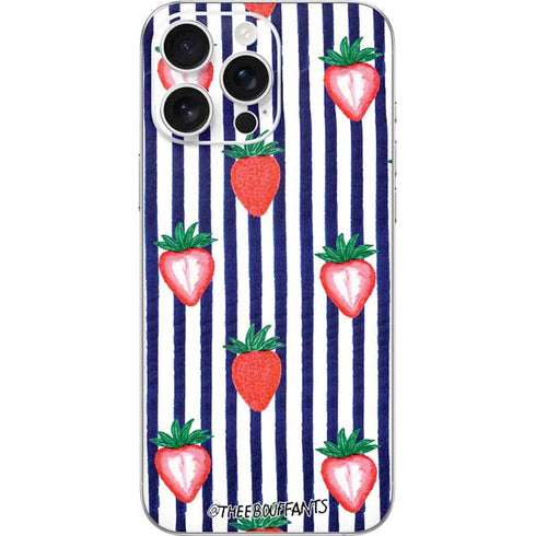 Bouffants and Broken Hearts Strawberries and Stripes iPhone 16 Pro Max Skin