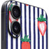 Bouffants and Broken Hearts Strawberries and Stripes iPhone 16 Skin