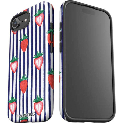 Bouffants and Broken Hearts Strawberries and Stripes iPhone 16e Impact Case