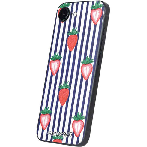 Bouffants and Broken Hearts Strawberries and Stripes iPhone 16e Skin