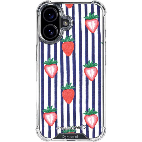 Bouffants and Broken Hearts Strawberries and Stripes iPhone 17 Clear Case